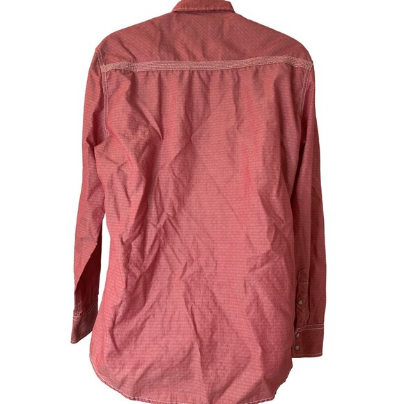 BKE Tailored Fit XL Mens Cotton Blend Long Sleeve Pearl Snap Western Shirt - Picture 7 of 13